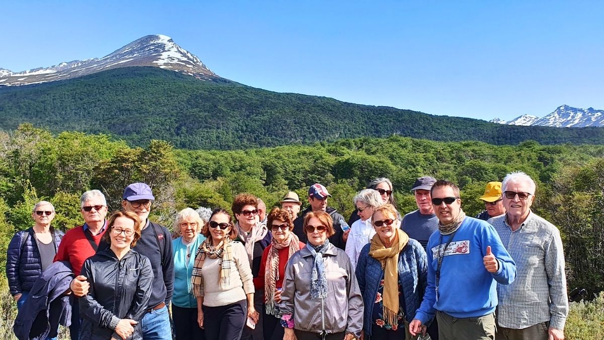 Grupo no Parque Nacional de Tierra del Fuego